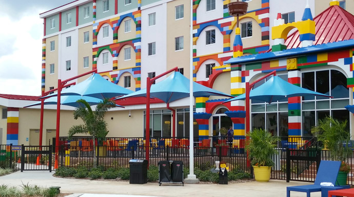 Skyspan structural umbrellas at Legoland, FL