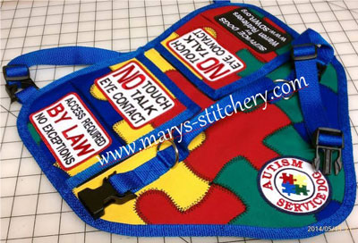 Mary's Stitchery and Crafts service dog vests