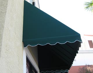 fixed fabric awning detail