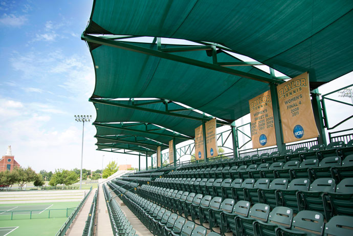 stadium cantilever tension sunshade canopy