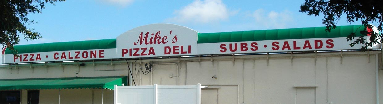 Backlit Awning Mike's Pizza