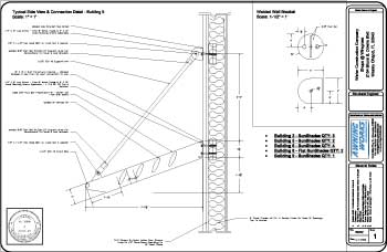 engineered aluminum sunshade cad drawing