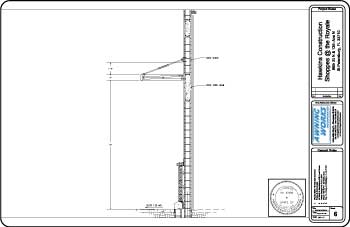 engineered section view cad drawing