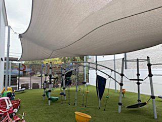 Children's Cancer Center - shade sail before