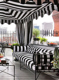 black and white sunbrella awning fabric