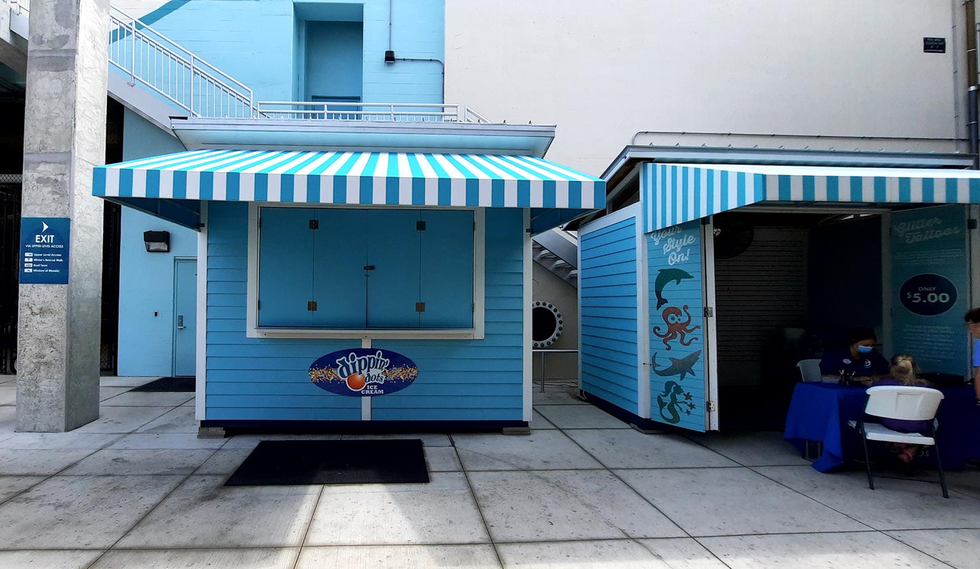 fixed fabric awning clearwater aquarium