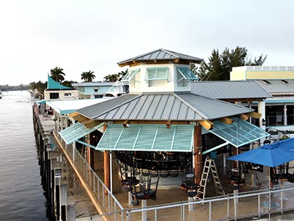 The Cove tiki bar with bahama shutters