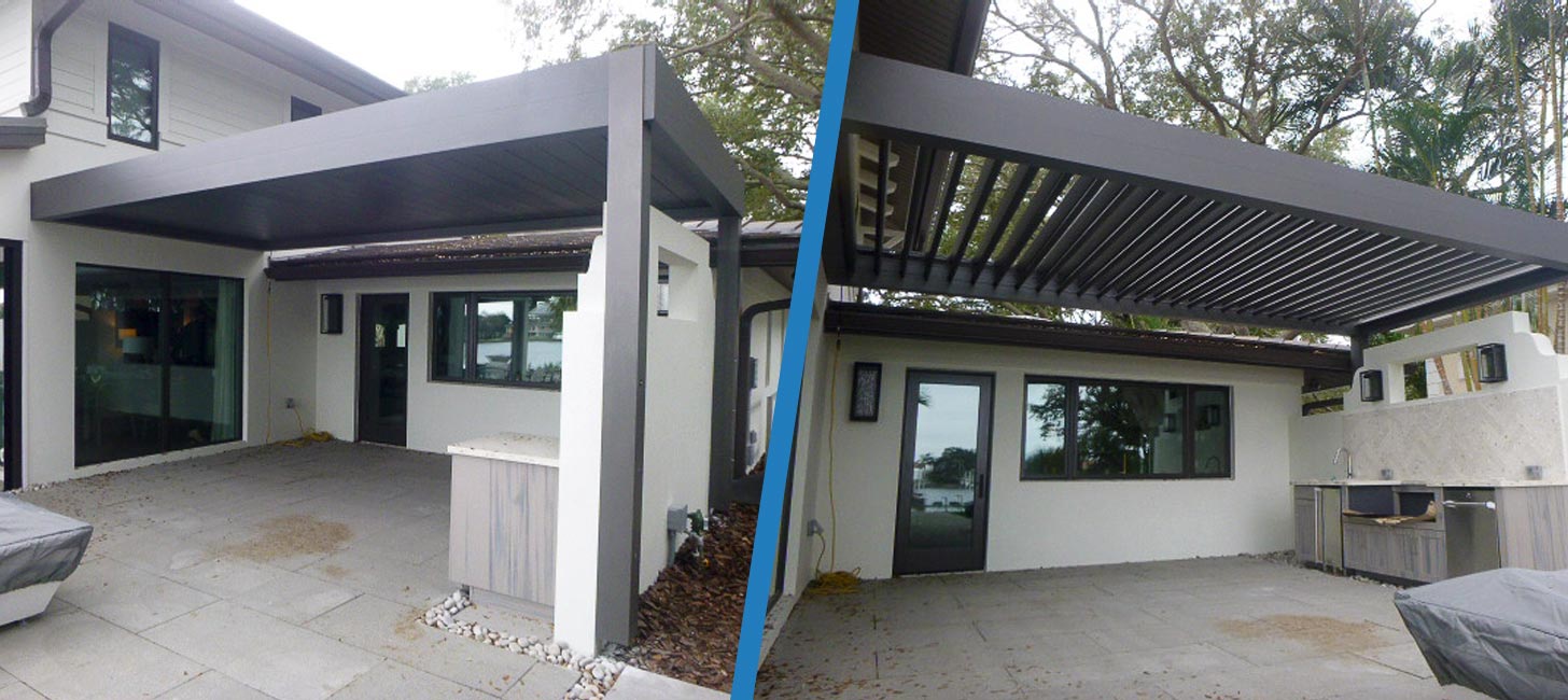 Residential Louvered Roof