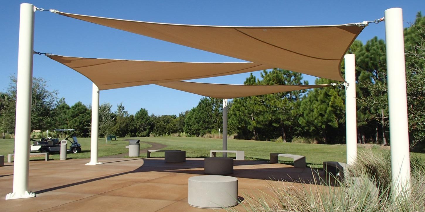 St. Petersburg College tension shade sails